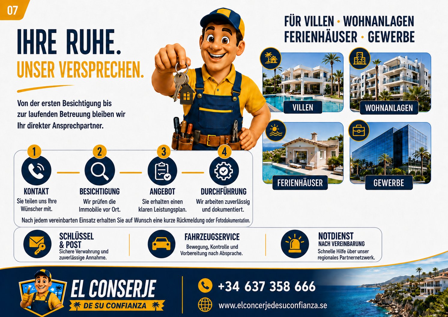 El Conserje – Broschürenseite Ablauf